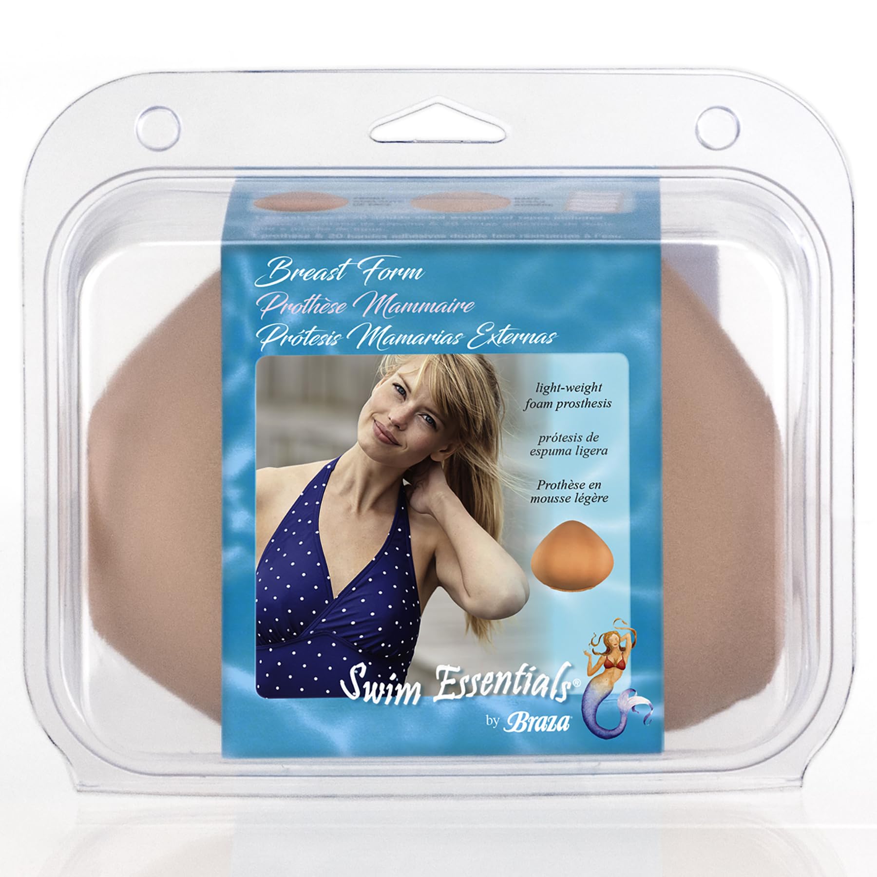 Braza – 1PCS Foam Mastectomy Breast Form Prosthesis Bra Insert Pad for Swimwear - 5 Sizes (SEE SIZE CHART ON LEFT) - Image 3