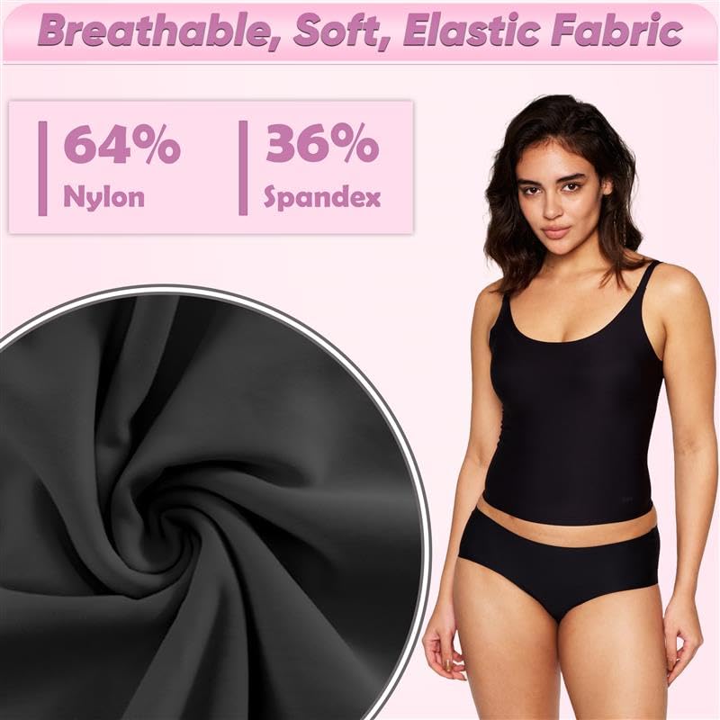 Braza Daily Vest Cropped Tank Top - Comfortable Scoop Neck Built-in Bra Crop Tank Top for Women - Ideal for Skirts & Shorts - Image 6