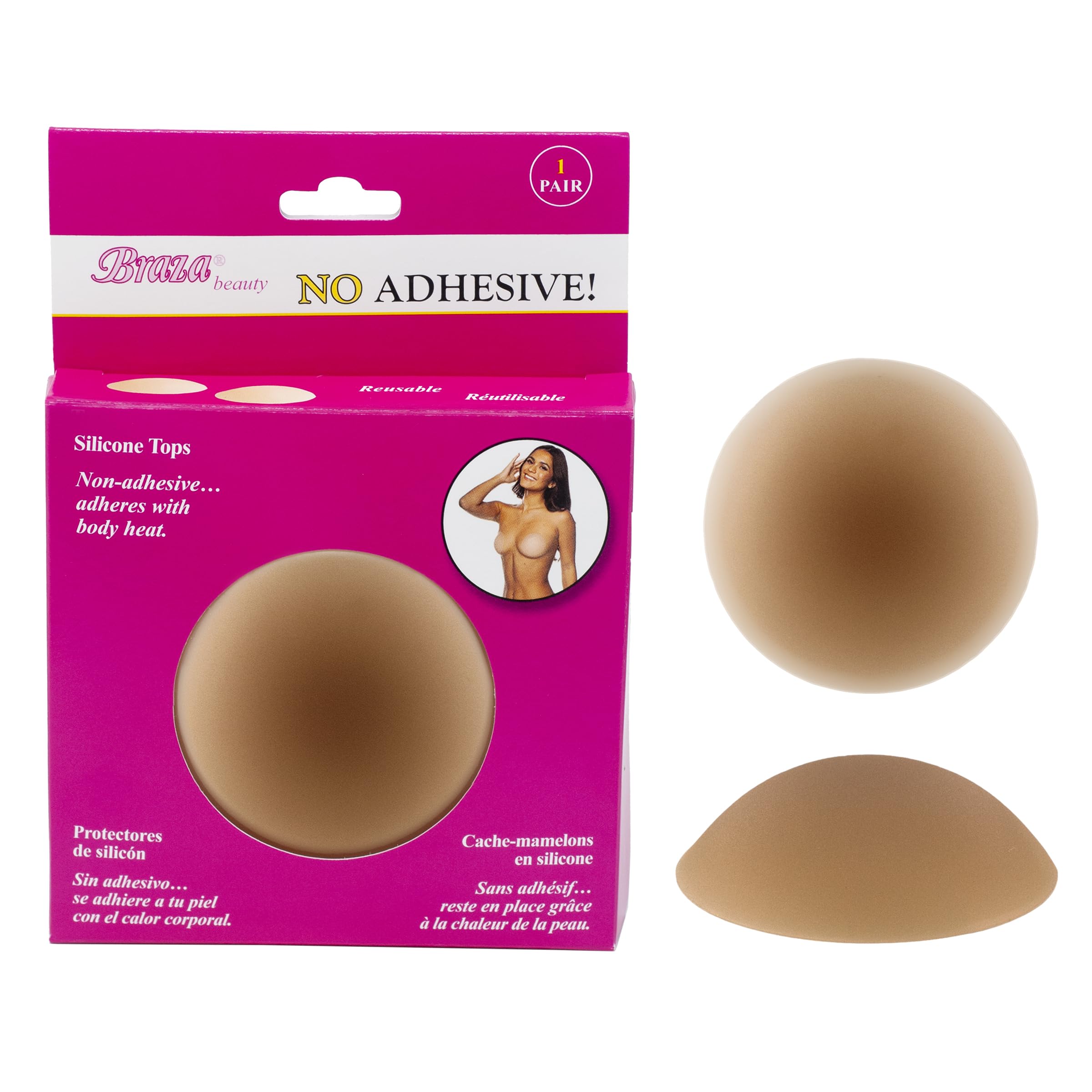 Braza No Adhesive Reusable Silicone Nipple Covers - Image 4