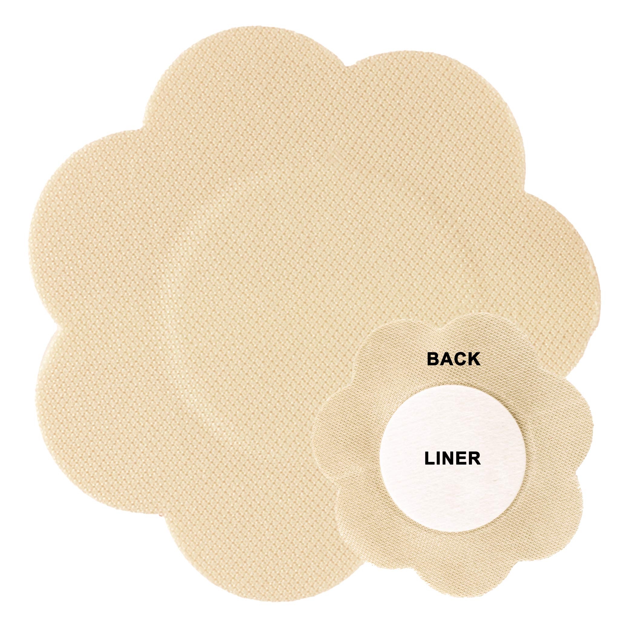 Braza Petal Top Disposable Nipple Covers 15 Pair, Beige, One Size - Image 5