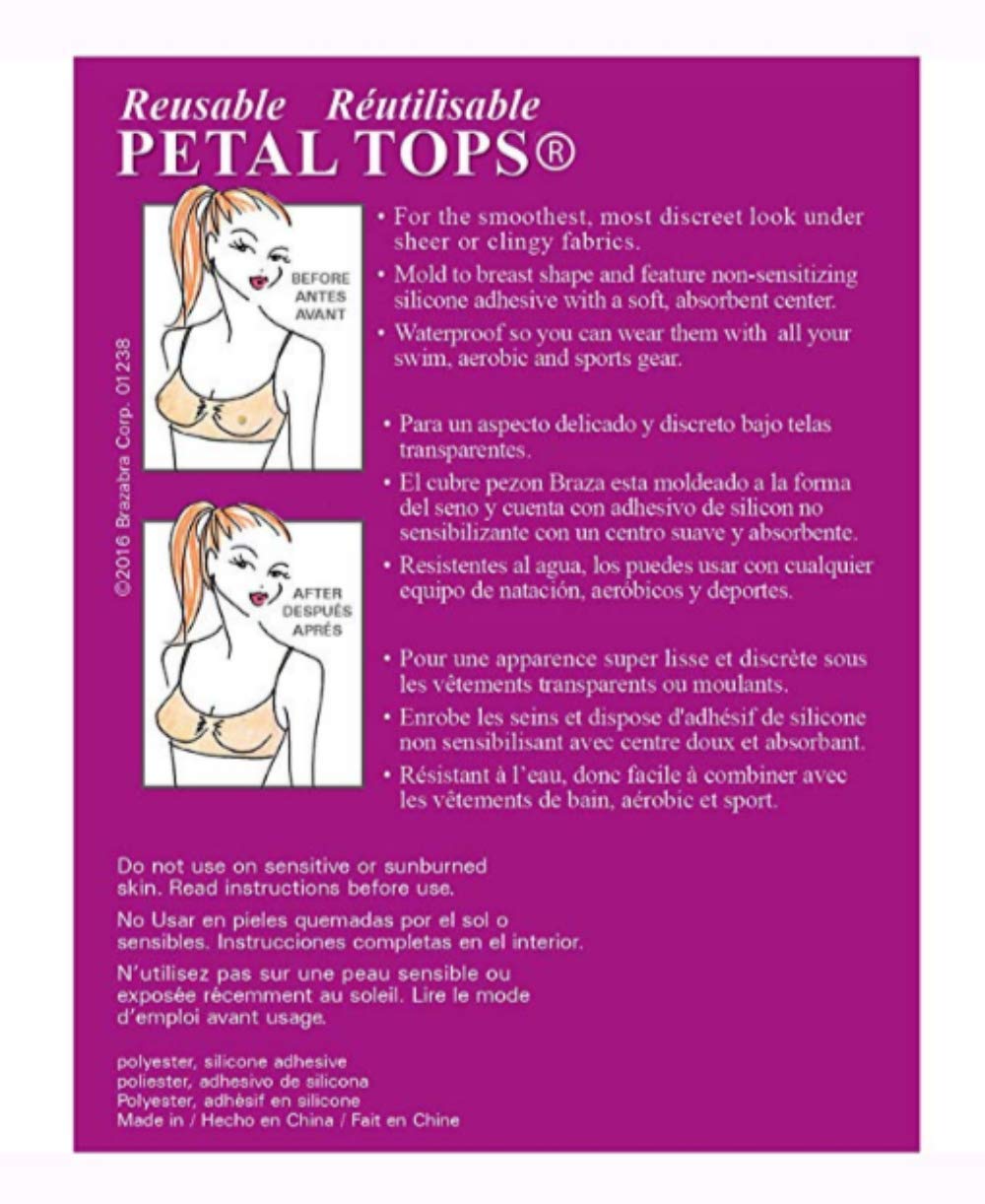 Braza Petal Tops - Reusable Nipple Covers - 1 Pair Cocoa - Image 4