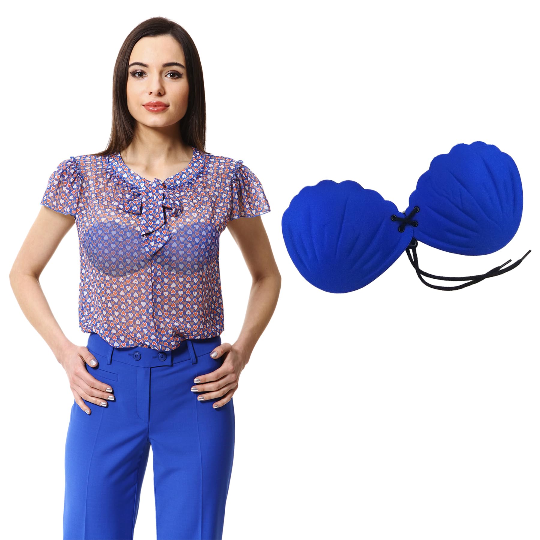 Braza She Shells - Lace Up Backless, Strapless Reusable Silicone Adhesive Bra (Black, C) - Image 7