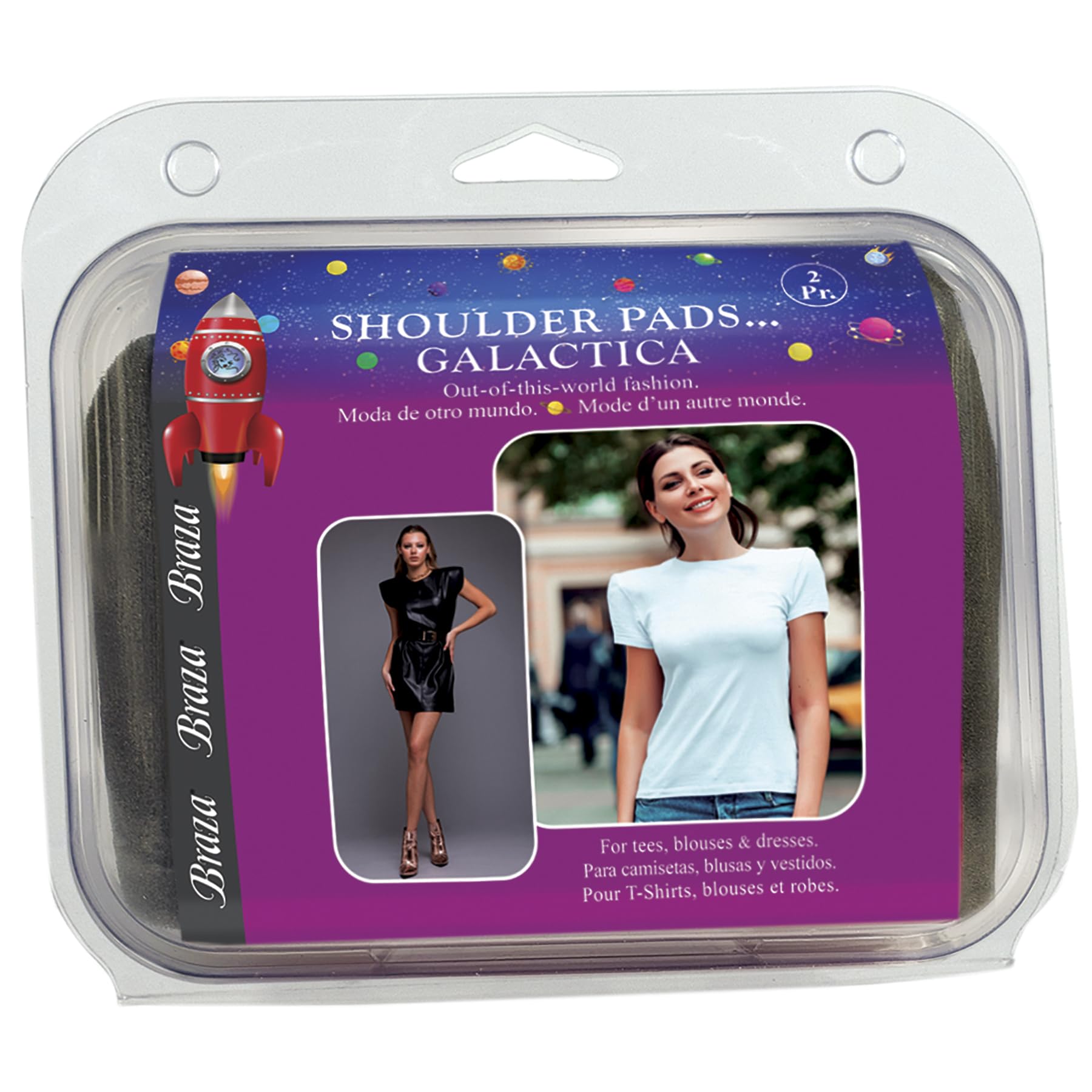 Braza Shoulder Pads - 2PCS Water-resistant Shoulder Enhancers Pads - Shoulder Foam Pads for Women's Clothing, Blazer Clothes, Blouses, Dresses, and T-shirts. - Image 3