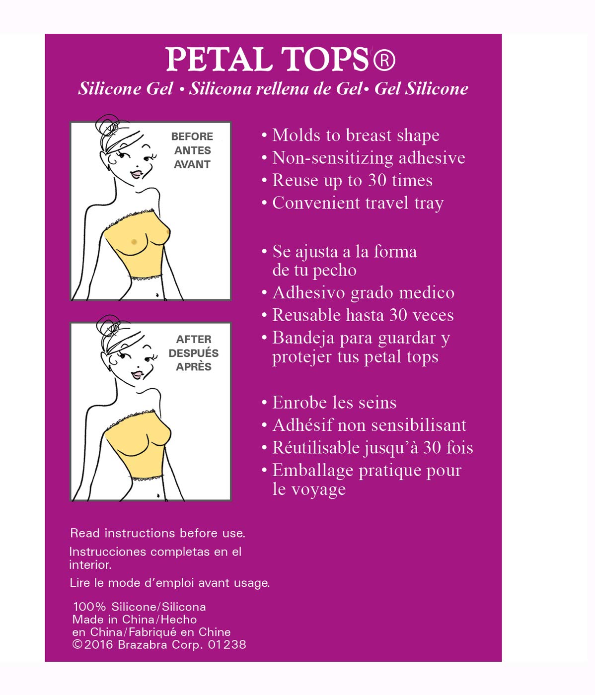 Braza Silicone Gel Petal Tops - Reusable Nipple Covers - Cocoa - Image 4