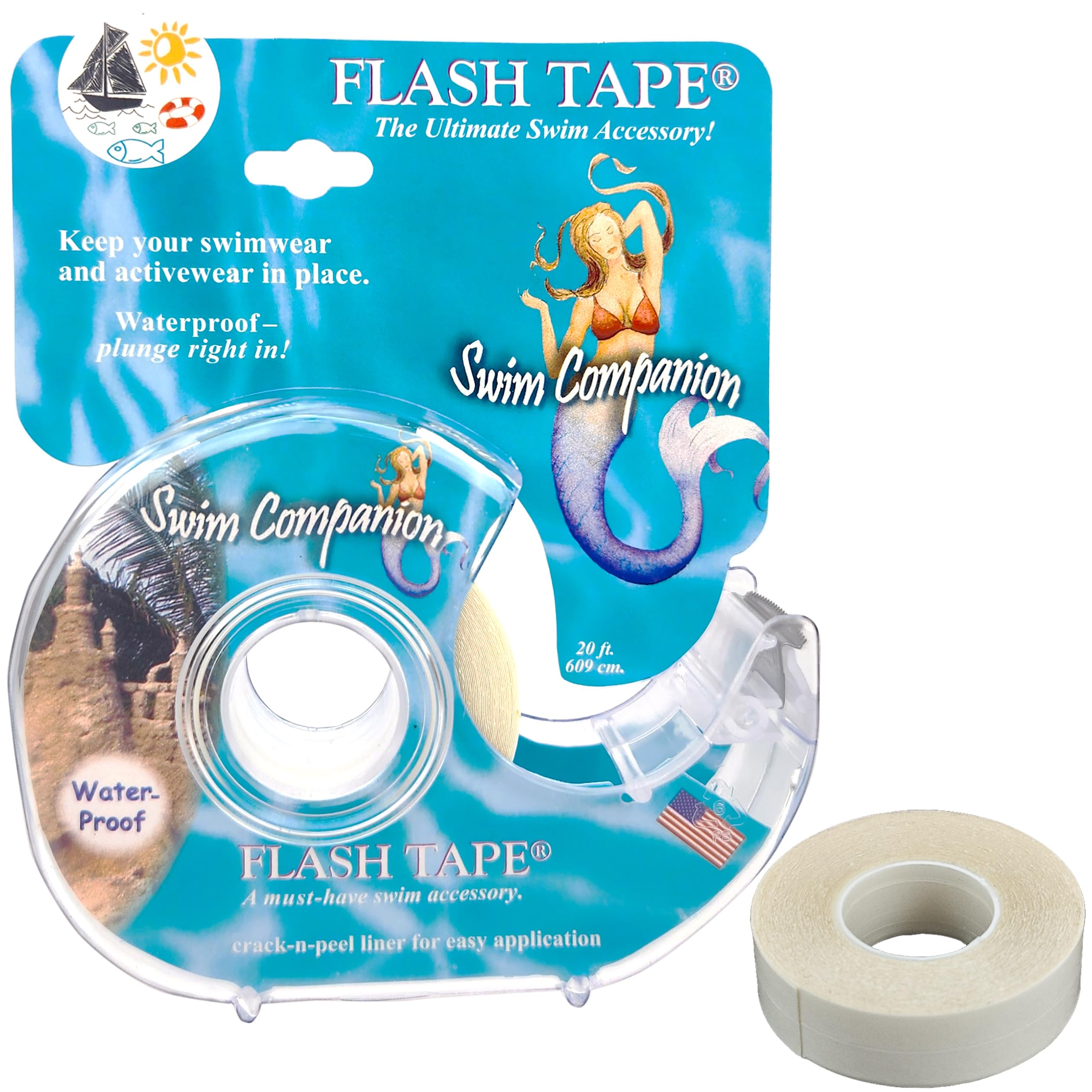 Braza Swim Flash Tape with Exclusive Crack N Peel Liner - Double Sided Clear Adhesive Clothing, Fabric and Body Tape - Image 4